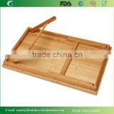 Luxurious Bamboo Bed Tray for Breakfast ,Bamboo Laptop Desk With Foldable Legs thumbnail-4