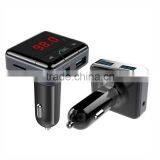 BC12 Dual USB Car Charger Bluetooth FM Transmitter Kit With APP Function, Support LCD Display / TF Card Music Play / Hands-free thumbnail-3
