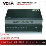 VCOM Best Quality 1*8 Port HDMI Splitter