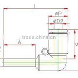 Plastic Tube Fitting, Plug in Elbow , Push in Tube FittingPLJ thumbnail-2