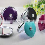 LED Folding Black Compact Travel Makeup Mirror 2 Sided 10X Magnified And 1X True View With LED Lights thumbnail-1