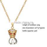 Leopard Shaped Perfume Bottle Jewelry Necklace for Women Wholesale thumbnail-1