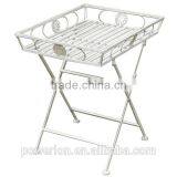 Royal Antique Wrought Irons Folding Metal Decorative Outdoor Tray Table thumbnail-4