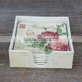 S/7 Square Plastic Table Mats Pads, Cup Coasters thumbnail-1