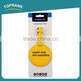 Toprank New Design Personized Customized Colorful Round Shaped Pu Luggage Tag Travel Baggage Tag For Promotion thumbnail-2