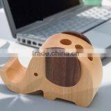 Elephant Design Wooden Desk Pen Holder thumbnail-5