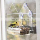 2017 Eco-friendly Factory Wholesale Custom Acrylic Window Bird Feeder, Transparent Hanging Wild Bird Feeder thumbnail-6