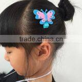 Factory Price Spring Butterfly no Slip Fabric Bobby Pin Wool Felt Chinese Hairpin for Children Girls Womens Hair Accessories thumbnail-2