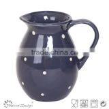 2016 Delicate Crockery Stoneware Houseware Dots Pattern Pitcher thumbnail-4