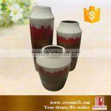 Silver Color Glazed and Handmade Ceramic Flower Vases From Jingdezhen thumbnail-3