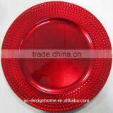 RED FOIL PP PLASTIC CHARGER PLATE thumbnail-1