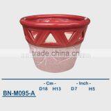 Vietnamese Ceramic Sandblasting Mini Flower Pot BN-M095 thumbnail-1