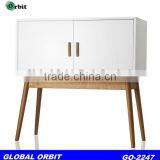 Wooden Round Tea Table Coffee Table, Mdf Modern Wood Coffee Table thumbnail-2