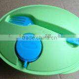 Plastic Round Salad Bowl With Fork thumbnail-2