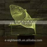 Popular Colorful Touch Panel Round Base Colorful USB 3D Night Light Acrylic Lamp for Christmas Decoration thumbnail-3