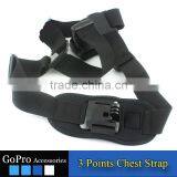2016 New Wholesale Cheap Gopros Shoulder Strap 3 Point Chest Strap for Sports Camera Accessory thumbnail-1