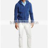 95/5 Cotton/Spandex Enzyme Wash YKK Zipper Hood Wholesale Plain Hoodies Men thumbnail-4