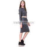 Domin Fashion Guangzhou Factory Ladies Crop Top Sets thumbnail-4