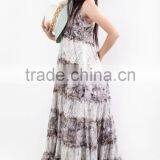 Long Hawaiian Maxi Women Dress Decorated With Lace thumbnail-4