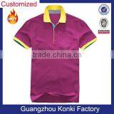 Splicing Fabric 100% Double Pique Cotton Custom Polo Shirt