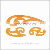 China Manufacture Yellow 3mm Thickness Plastic Inking Edges on All Sides French Curve Ruler thumbnail-1