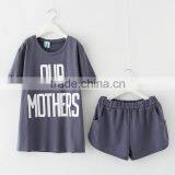 Garment Factories Hot Sale Ladies and Girl's Tshirt and Shorts Sets thumbnail-3