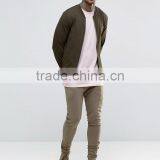 Custom Baseball Collar Without Hood Green Men's 96% Cotton 4% Elastane Casual Breathable Zipper Up Autumn Sweatshirt thumbnail-4