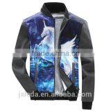 2016new Custom Print Zipper Baseball Jacket for Man thumbnail-4