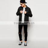 Wholesale Mens Black Denim Plain Warm Jacket in Bulk thumbnail-4