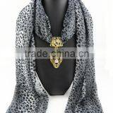 2016 Black Enamel Heart Charm Pendant Long Scarves Solid Black Costume Long Scarves Diy Custom Black Pendant Scarves thumbnail-4