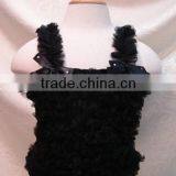 Plain Kids White Tank Petti Tops With Flower thumbnail-2