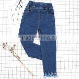 Zm35704a Fashion Kids Ruffle Denim Jeans Pants Girls Tight Trousers thumbnail-5