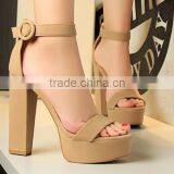 Zm50270b Europe Chunky Heels Slim Women Sexy High Heel Shoes Open Toe Buckle Lady Sandals thumbnail-6