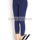 Wholesale Fitness Women Leggings With Lace Bottom and Ninth Length thumbnail-2