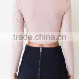 Runwaylover EY2229B Ladies White Long Sleeve Blank Crop Tops Wholesale Cheap thumbnail-2