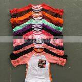 Free Shipping Girls Clothes O-neck Baby Girls Kids Icing Ruffle Raglan Tops Shirts Girls Casual Tops Fall Autumn Top T-shirt thumbnail-1