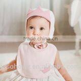 2pcs Hat & Bib Scarf Set, Crown Design, Baby Girl Princess 2pcs Cotton Hat Set thumbnail-3