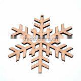 Rustic Snowflake Christmas Tree Decorations Laser Cut From Natural Wooden thumbnail-4
