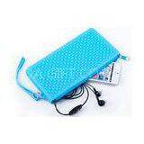 Lady Silicone Zippered Coin Purse Handbag With Handle , Blue / Pink Promotion thumbnail-1