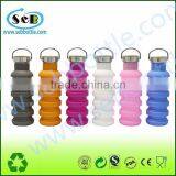 Hot Selling Insulated Silicone Folding Water Bottle, Foldable Silicone Sports Water Bottle thumbnail-1