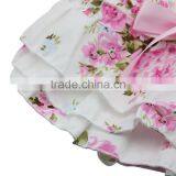 Baby Pink Flower Printed Harem With Headband for Toddler Shorts Pants thumbnail-4