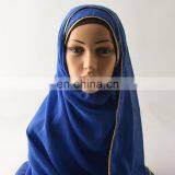 New Arrival Gold Wrapping Cotton India Muslim Scarf Hijab