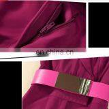 Maroon v Neck Fashion Show Brand Quality Twill Women Jumpsuit thumbnail-4