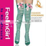 Wholesale Green White Stripe Compression Stocking