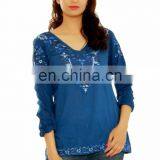 Western and indian designer rayon comfortable 3/4 sleeve top for women and girls