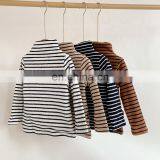 4097 Baby Girl Clothes Long Sleeve Half-high Collar Cotton Stripe t Shirt thumbnail-6