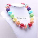 Kid Chunky Necklace Girl Rainbow Bubble Beads Necklace Boutique Beauty Birthday Gift thumbnail-4