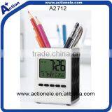 Digital Table Alarm Pen Holder Clock thumbnail-1