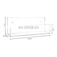 Wall-Mount Clear Acrylic Bookstore Home Organizer Rack Easy-Assembled Book Magazine Acrylic Display Holder