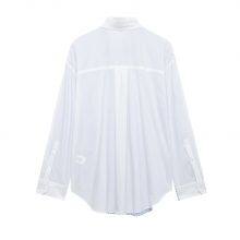 European Style Women's Casual Blouse With Fashionable Stripes and Loose Chiffon Fabric, Featuring Long Sleeves. thumbnail-1